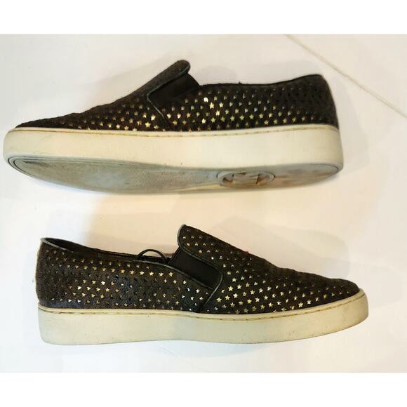 LTD Edition Michael Kors Womens Keaton Slip Ons /Stars Cut Out Round Toe / Sz 9M - Picture 1 of 8